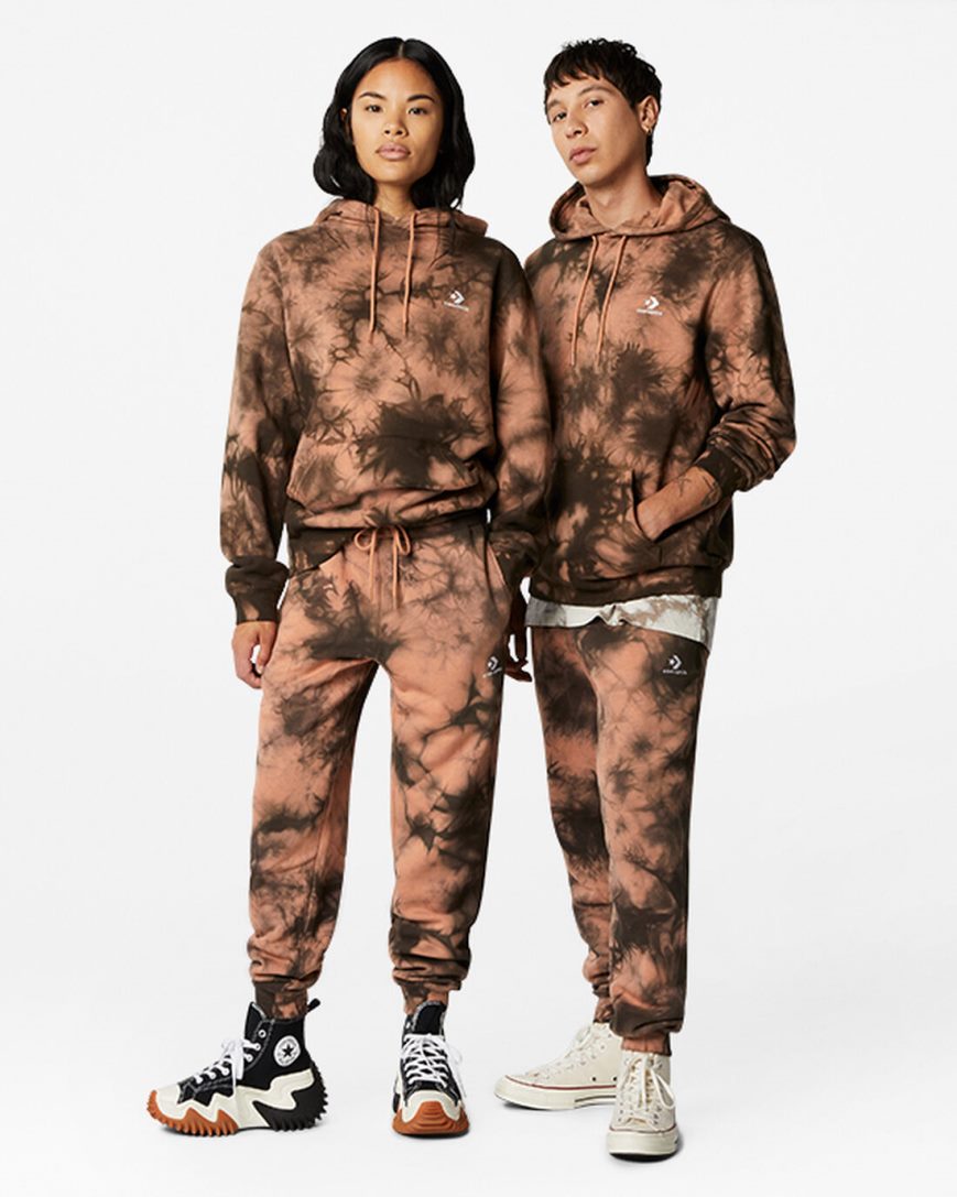 Women's Converse Go-To Standard Fit Fleece Pants Brown | AU 9438CG